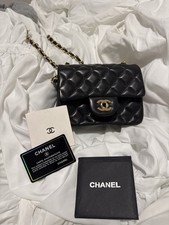Chanel Mini Flap Bag Black Caviar Leather Crossbody — listing 3