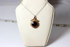 Antique Intaglio Carved Hardstone Warrior Pendant in Gilt Metal Bezel — listing 6