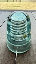 Brookfield No. 16 Aqua Glass Beehive Telegraph Insulator, Patents 1884 — listing 2