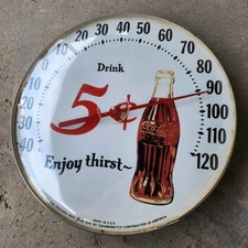 Vintage Coca-Cola "Things Go Better With Coke" Round Dial Thermometer — listing 5