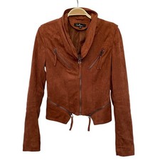 Lulus Faux Suede Mini Skirt in Cognac Brown, Size M — listing 4