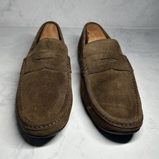 Bruno Magli Taupe Suede Low-Heel Pumps with Embossed Toe Cap — listing 6