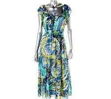 Tiana B. Black Sleeveless Faux-Wrap Maxi Dress, Size 14T, listing 6