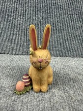 Vintage Resin Folk Art Santa Claus Figurine with Gift Sack and Cardinal — listing 6