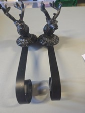 Silver-Tone Metal Reindeer Christmas Stocking Holder — listing 2