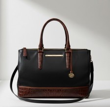 Brahmin Business Tote Black Melbourne Croc-Embossed Leather Handbag — listing 4
