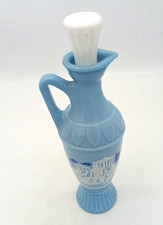 Jim Beam Grecian Ewer Decanter - Blue Milk Glass with Greek Philosophers (Socrates, Plato, Aristotle) — listing 2