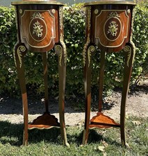 French Louis XV/XVI Transitional Style Marble-Top Marquetry Petite Commode with Ormolu Mounts — listing 3