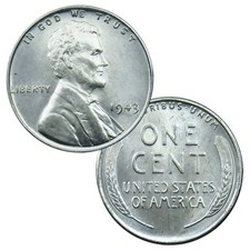 1943 Lincoln Wheat Steel Cent (Zinc-Coated Steel Penny) — listing 2