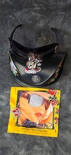 Vintage 1980s White Shield Sunglasses with Slatted Vented Temples, Dark Lens — listing 5