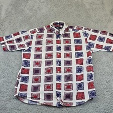 Vintage Van Heusen Studio Red Paisley Button-Up Shirt — listing 3