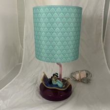 Disney Princess Jasmine Figural Table Lamp with Teal Peacock Shade — listing 2