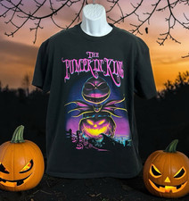 Disney The Nightmare Before Christmas Jack Skellington 'Pumpkin King' Pinstripe Long Sleeve Shirt, Size SM, listing 6