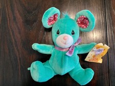 Precious Moments Plush Doll with Yarn Pigtails and Pink Polka-Dot Dress — listing 6