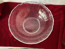 Vintage Clear Pressed Glass Round Serving Platter with Paneled Radial Pattern — listing 4