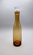 Vintage Miniature Glass Whiskey Decanter with Faceted Stopper and Etched Starburst Design — listing 6