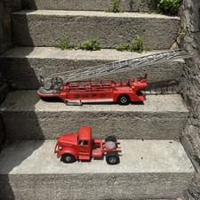 Vintage Smith-Miller SMFD No. 3 Aerial Ladder Fire Truck (Pressed Steel)