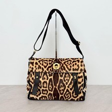 YSL Yves Saint Laurent Leopard Print Calf Hair Shoulder Bag — listing 5