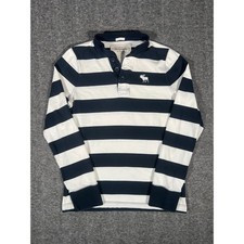 Abercrombie & Fitch Grey Ribbed Henley Long-Sleeve Top, Size XS — listing 2