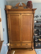 Antique 19th Century American Cherry Two-Door Wardrobe / Armoire (Knockdown Kist) — listing 2