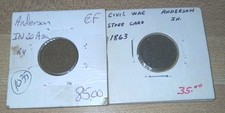1863 Civil War Token - Indian Head Obverse / Patriotic Reverse (Copper Cent-Sized)