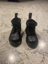 Dr. Martens 1460 Toddler Boots in Gunmetal Glitter Patent, 8-Eyelet with Side Zip — listing 6