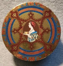 Vintage Hostess Round Fruitcake Tin with Ornate Lithographed Design — listing 5