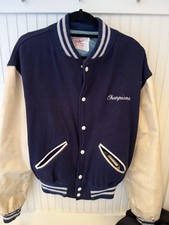 1991 letterman 1991 Youngstown Youngling Leather Sleeve Varsity Letterman Jacket - Green Wool, 'Rob 91' — listing 4