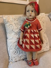Lenci Felt Doll in Pink Dress with Certificato di Origine — listing 3