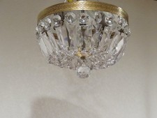 Vintage Italian-Style 5-Light Crystal Chandelier with Beaded Floral Accents, listing 6