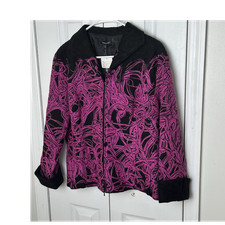 Samuel Dong Abstract Floral Print Zip-Front Jacket — listing 5