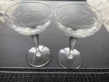 Mixed Lot of Vintage Clear Glass Stemware and Tumblers
