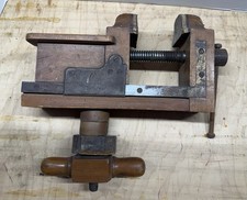 Antique Wooden Handle Cast Iron Ratchet Bar Clamp / Woodworking Wagon Vise Component — listing 3