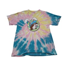 Buc-ee's "But Did You Dye?" Easter Bunny Pastel Tie-Dye T-Shirt — listing 3