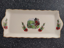James Kent Old Foley "Souvenir of Ireland" Rectangular Trinket / Pin Tray with Colleen at Spinning Wheel — listing 6