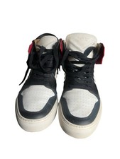 Buscemi 100MM High-Top Sneakers in Red Pebbled Leather — listing 6