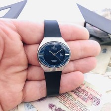 Vintage Doxa Men's Dress Watch, Gold-Tone Case, Manual Wind, Silver Sunburst Dial — listing 5