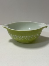 Vintage Pyrex Spring Blossom Green Cinderella Mixing Bowl (441 or 442) 444 — listing 5