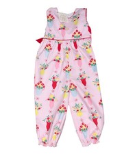 The Beaufort Bonnet Company Girls' Floral Bow Print Romper, Size 5T