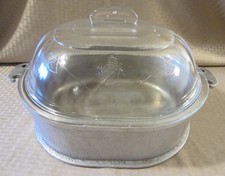 Guardian Service Ware Hammered Aluminum Oval Roaster with Domed Lid