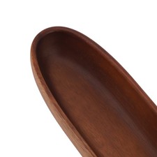 Carved Hardwood Salad Bowl Serving Set with Leaf-Motif Servers — listing 5