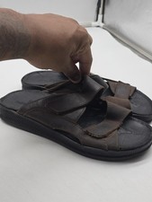 G.H. Bass & Co. Cognac & Silver Braided Thong Sandals, Women's Size 6M, listing 5