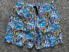 Buc-ee's Beaver Logo All-Over Print Red Swim Trunks — listing 2