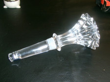 Vintage Faceted Crystal/Glass Bottle Stopper, Emerald-Cut Style (2" x 1.5") — listing 5