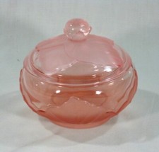 Viking Glass Pink Satin Frosted Petal Bowl with Ruffled Rim — listing 2