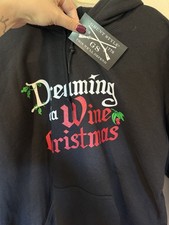 Women's Ultra Lightweight Christmas Fashion Hoodie, Dark Grey, "Grateful Blessed Christmas Obsessed"