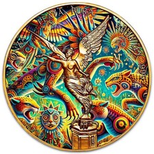 2024 Mexican Silver Libertad 1 oz - Winged Victory (Angel), Gilded/Colorized — listing 2
