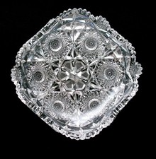 American Brilliant Period Cut Glass Tankard Pitcher with Hobstar and Fan Motif — listing 4