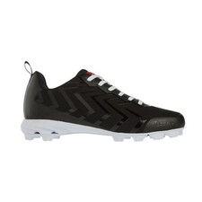 Rawlings TuffTex Mid-Top Molded Baseball Cleats, Black/Silver — listing 5