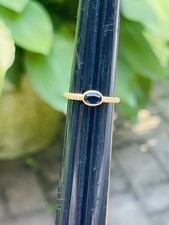 20K White Gold Men's Ring with Blue Cabochon Sapphire and Two Diamond Accents Natural sapphire + real diamonds